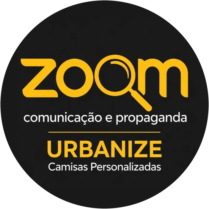 Logotipo oficial Zoom comunicação e propaganda e Urbanize Camisas Personalizadas